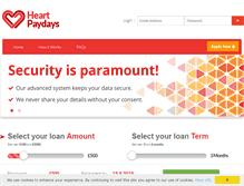 Tablet Screenshot of heartpaydays.com